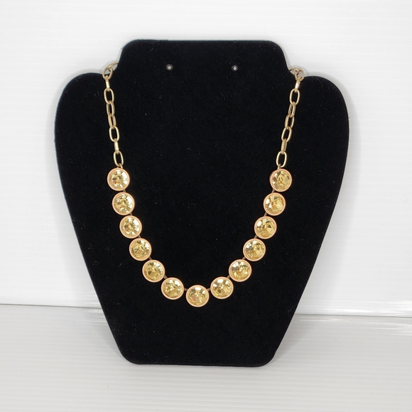 J. Crew Jewelry - J. Crew brûlée gold necklace with yellow crystals New Years Eve holiday